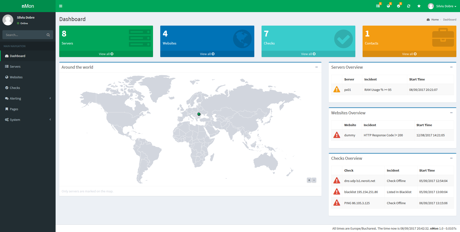 Full Website, Service & Server Monitoring platform with notifications