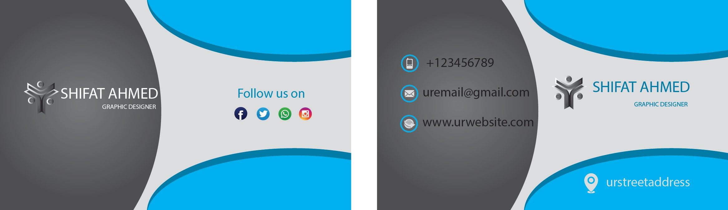 Design Your Double Side Bussiness Card In Modern Way