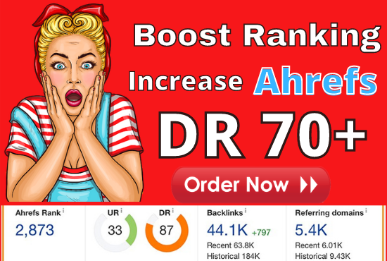 I will increase Ahref Domain Rating 70 in 29 days | White Hat Seo 