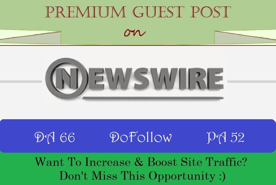 Publish a guest post on NewsWire. net DA60 PA54