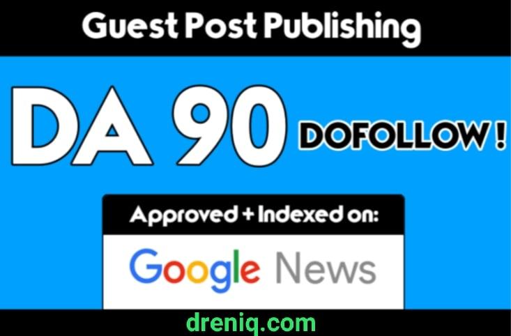 Publish Article in my da 90 google news blog with dofollow backlink