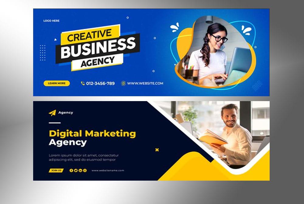 I will create a facebook cover banner design, youtube, linkedin, twitter