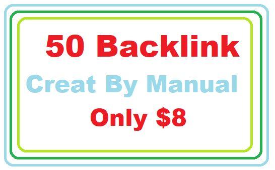 50 Backlink Create By Manual Only on available Youtuber100