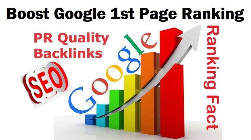 Boost Your Site Google 1st Page Ranking High PR Quality Backlinks