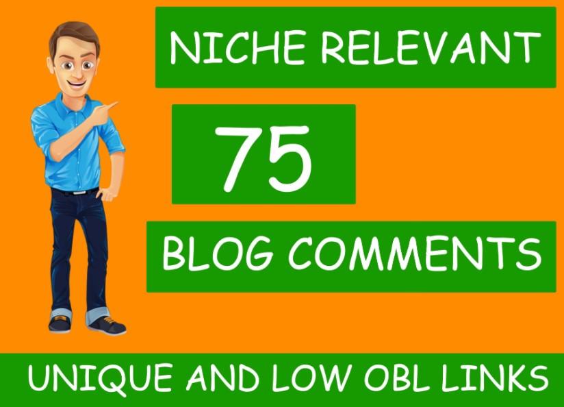  I will make 75 high quality niche relevant blog comments back-links