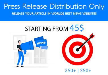 Press Release Distribution ON 250+ NEWS Websites | Top Ranked NEWS Websites