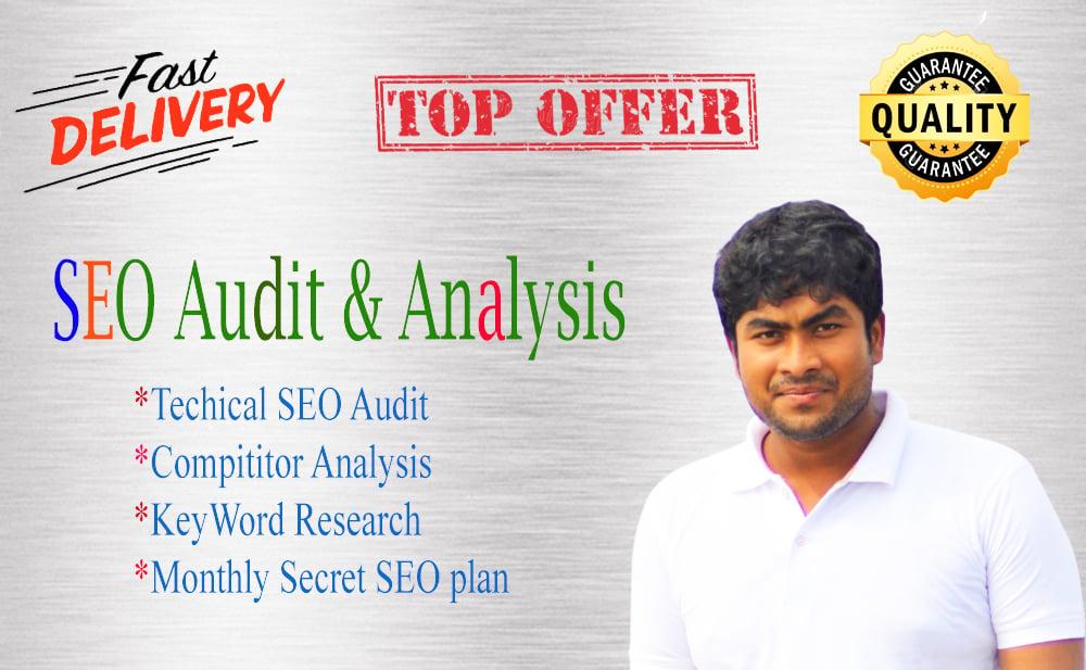Expert Website SEO audit report, competitor analysis, and secret plan