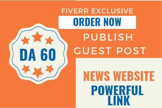 Publish Guest Post on Da 60 News Site