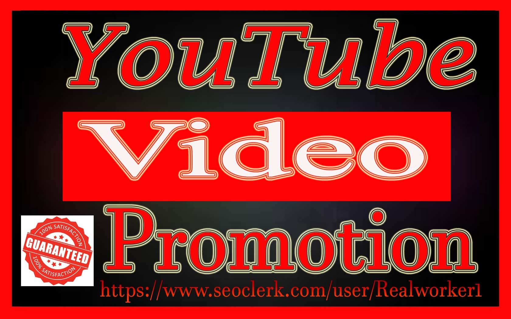 Natural YouTube Video promotion High Retention Audience Super Fast 