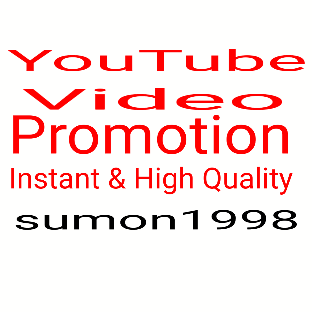 High Quality YouTube account promotion Social Networks Marketing 