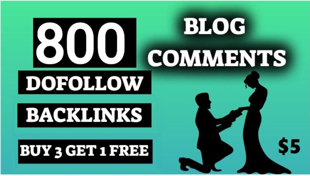 800 Blog comments Do Follow backlinks