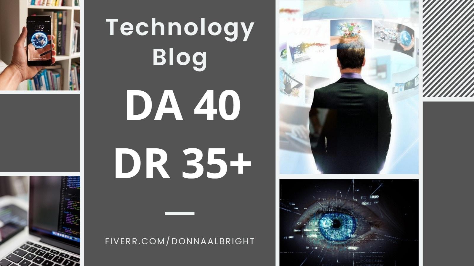 Guest Post on TECHNOLOGY blog DA 50