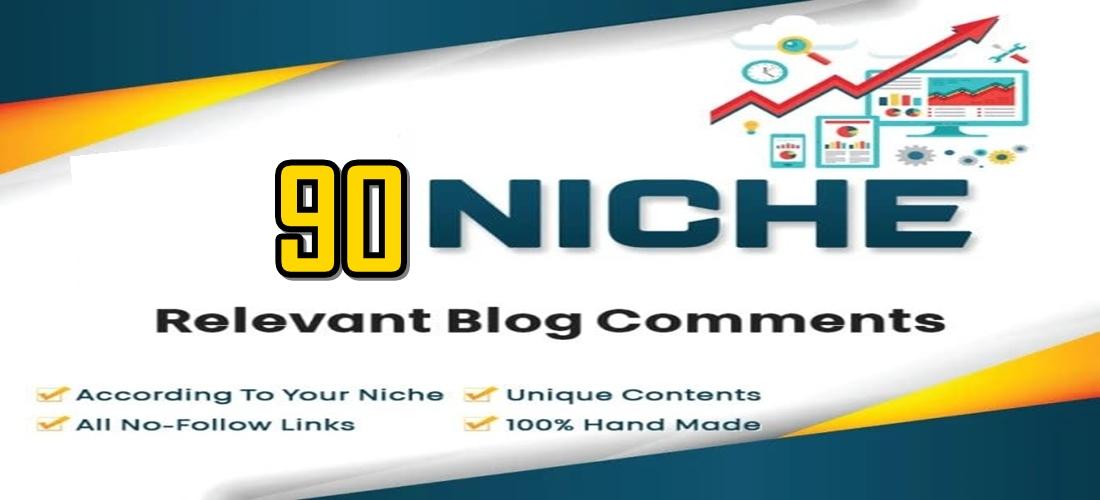 90 niche relevant blog comments backlinks