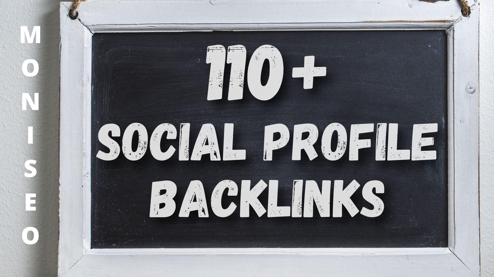 Do 110+ Social Profile SEO Mix Backlinks from various websites 