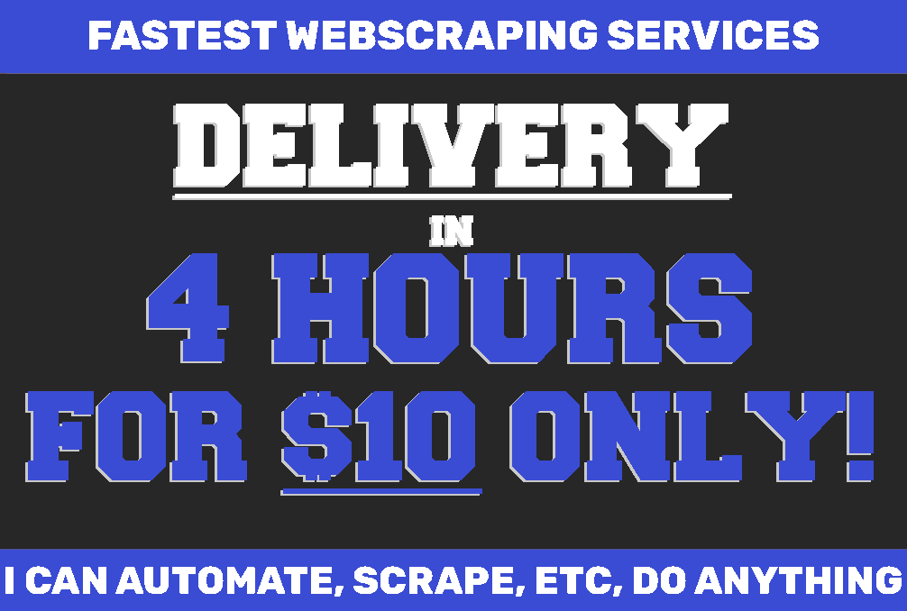 I will program anything in less than 4 hours