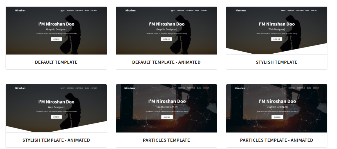 Niroshan | Personal Portfolio Template
