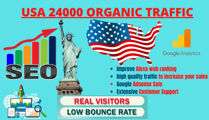  keywords targeted USA organic web traffic