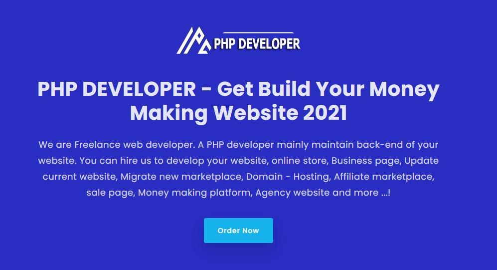 Online store 1 page with contact form - No need domain hosting - Sale page