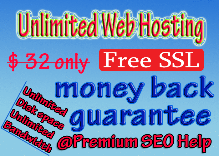 cPanel unlimited web hosting - money back guarantee