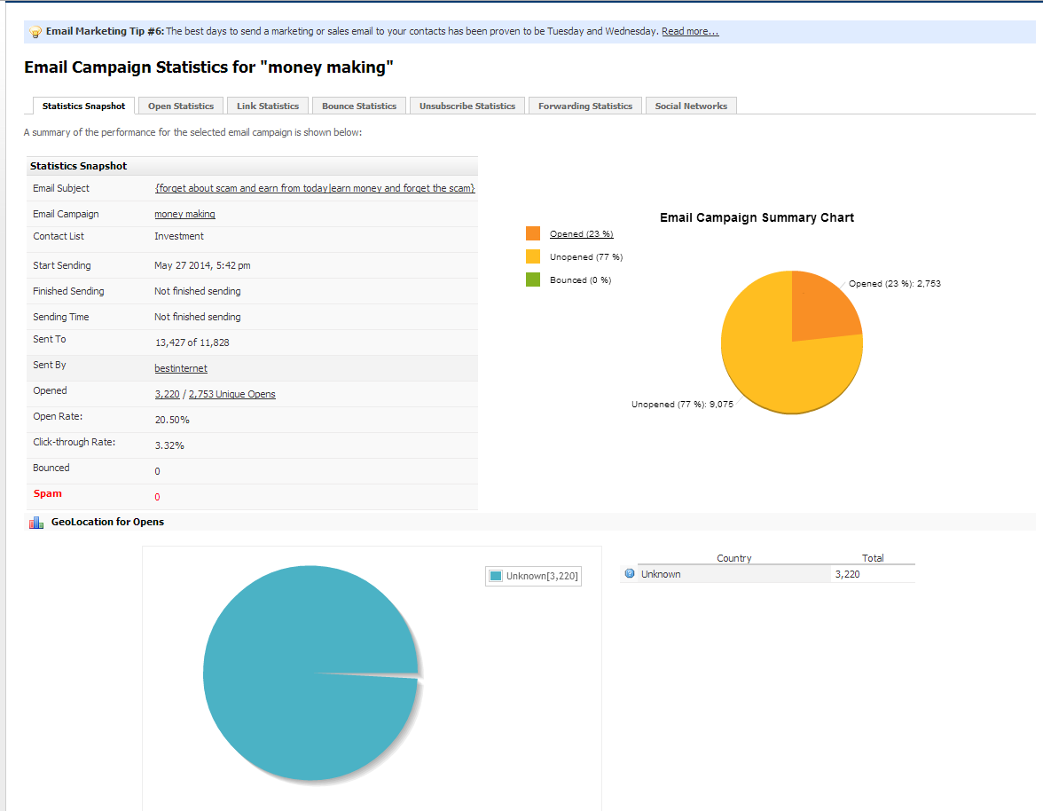 Bulk Email Marketing Software (web based Interspire) script