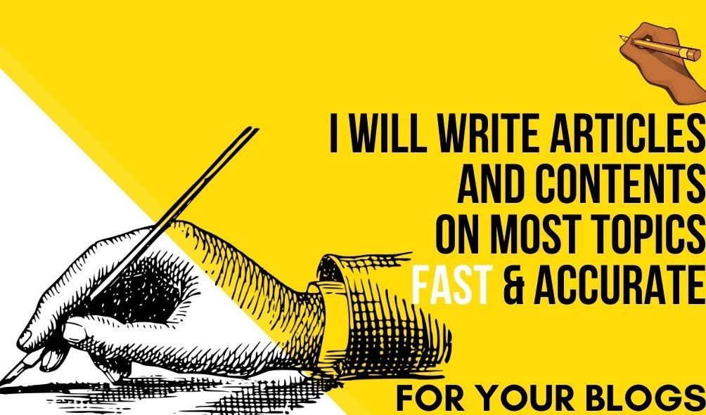 I Will Write Articles And SEO ranked Contents for your Blog or Newsletter FAST! 