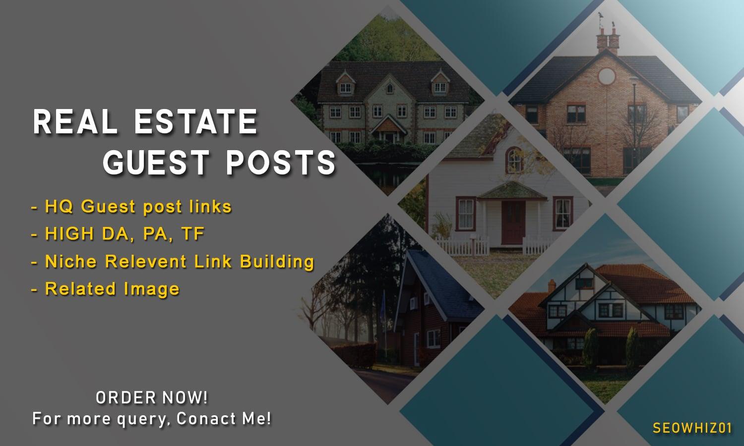 Write and Publish 1 Guest Post on Real Estate Website