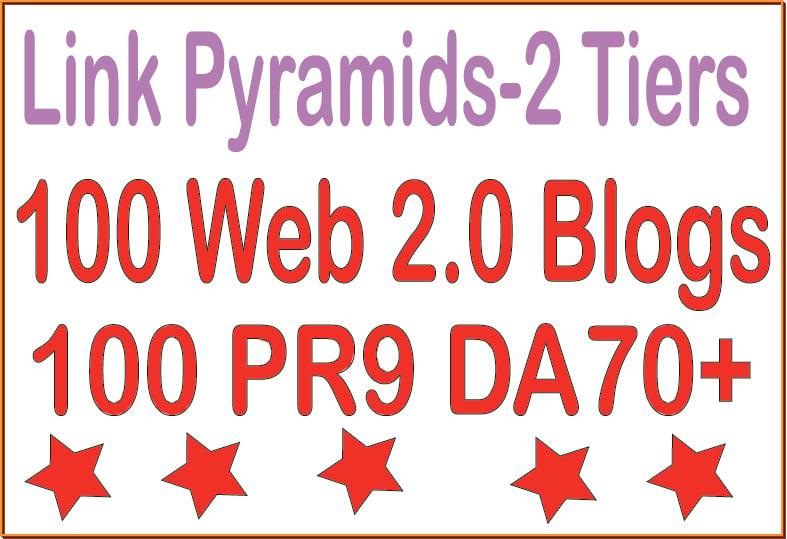 Superstar SEO Premium-100 PR9 - DA 70+ & 100 Web 2.0 blogs Tiered Backlinks For SEO﻿﻿