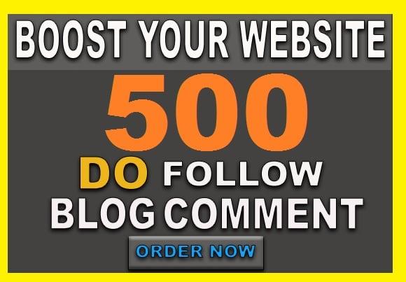I will Create 500 High Quality Dofollow Blog Comments Backlinks Manually on High DA PA TF CF