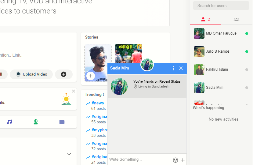 I will develop a social media website