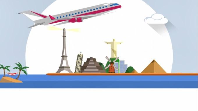 I will create worldwide travel intro with your logo