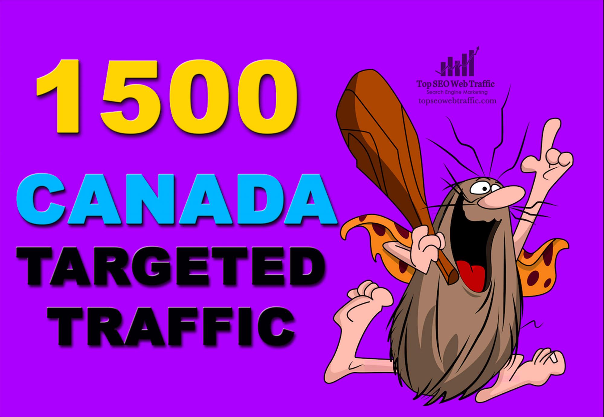 I WILL SEND 1,500 CANADA WEB TRAFFIC VISITORS 