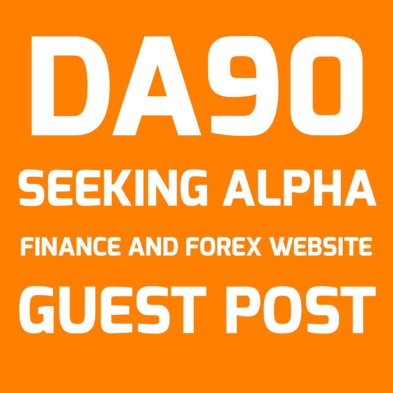 Guest post on seeking alpha da90 finance website