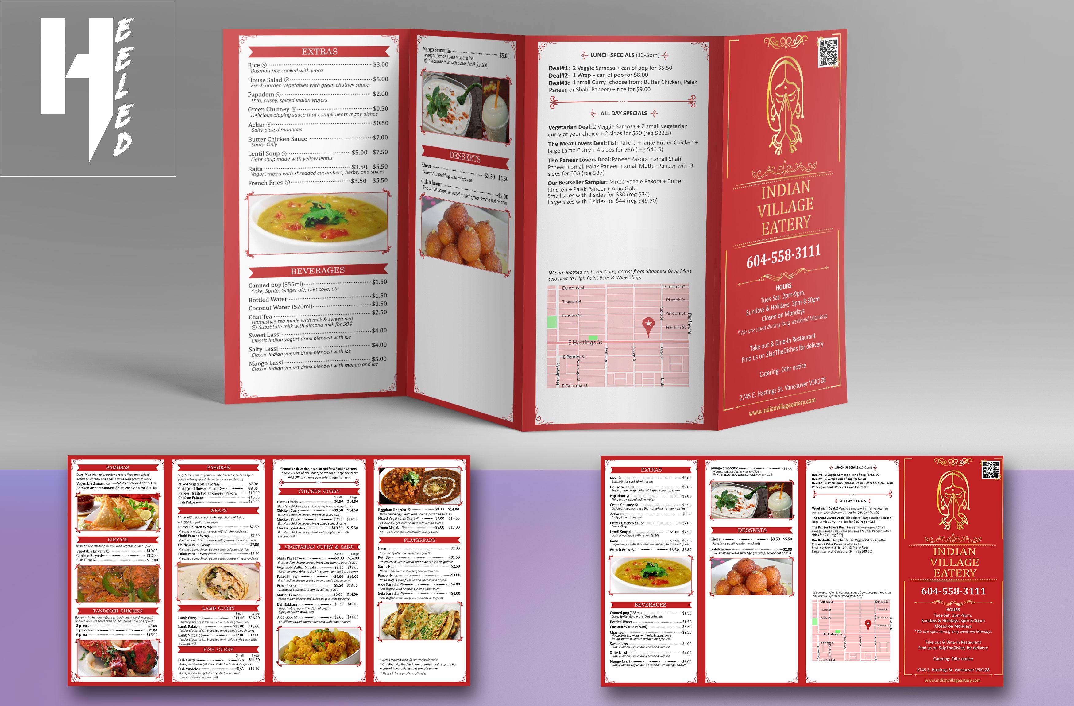 Professional Menu for your Restaurant/Cafe