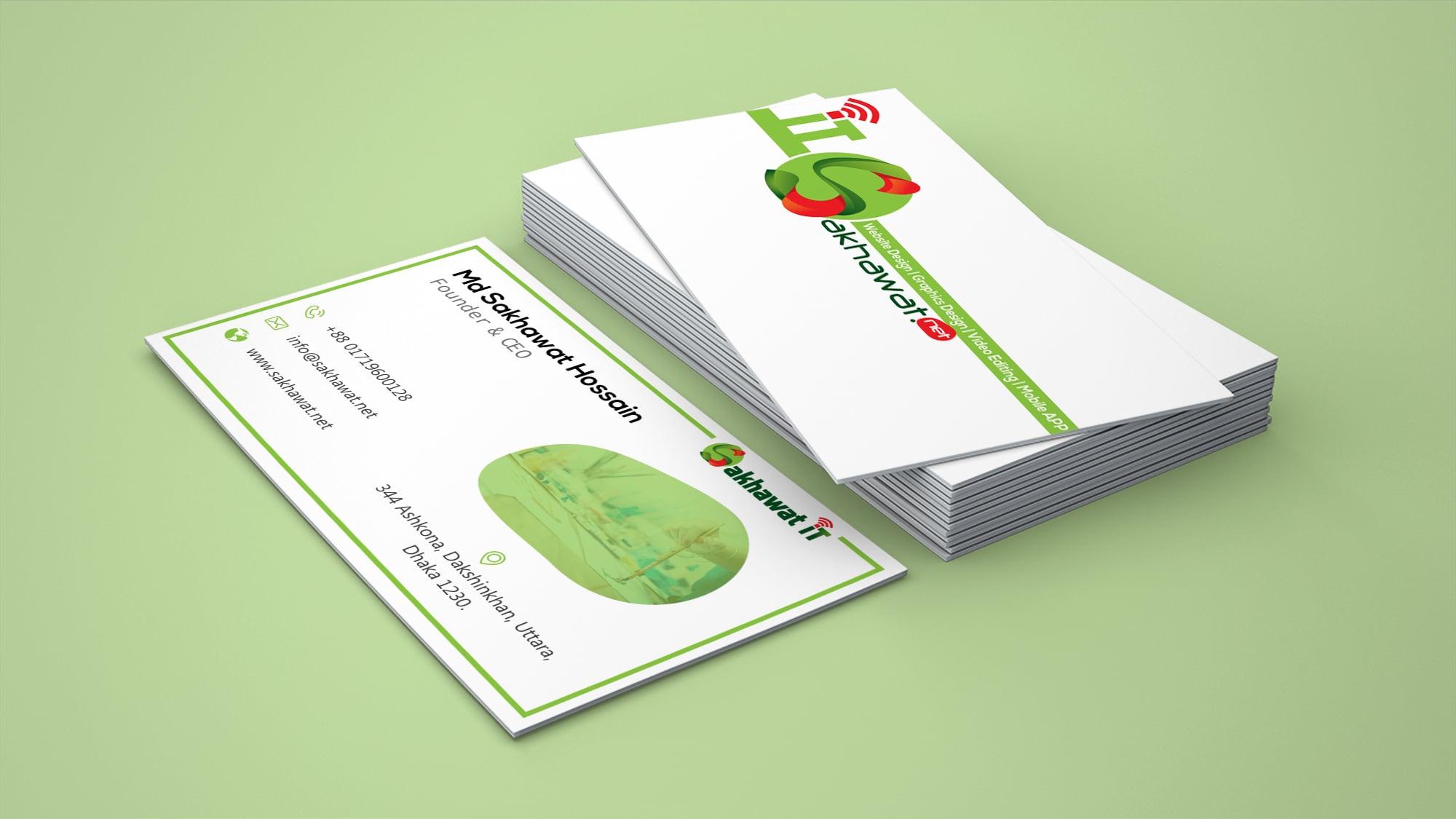 3 two-sided professional business card designs 