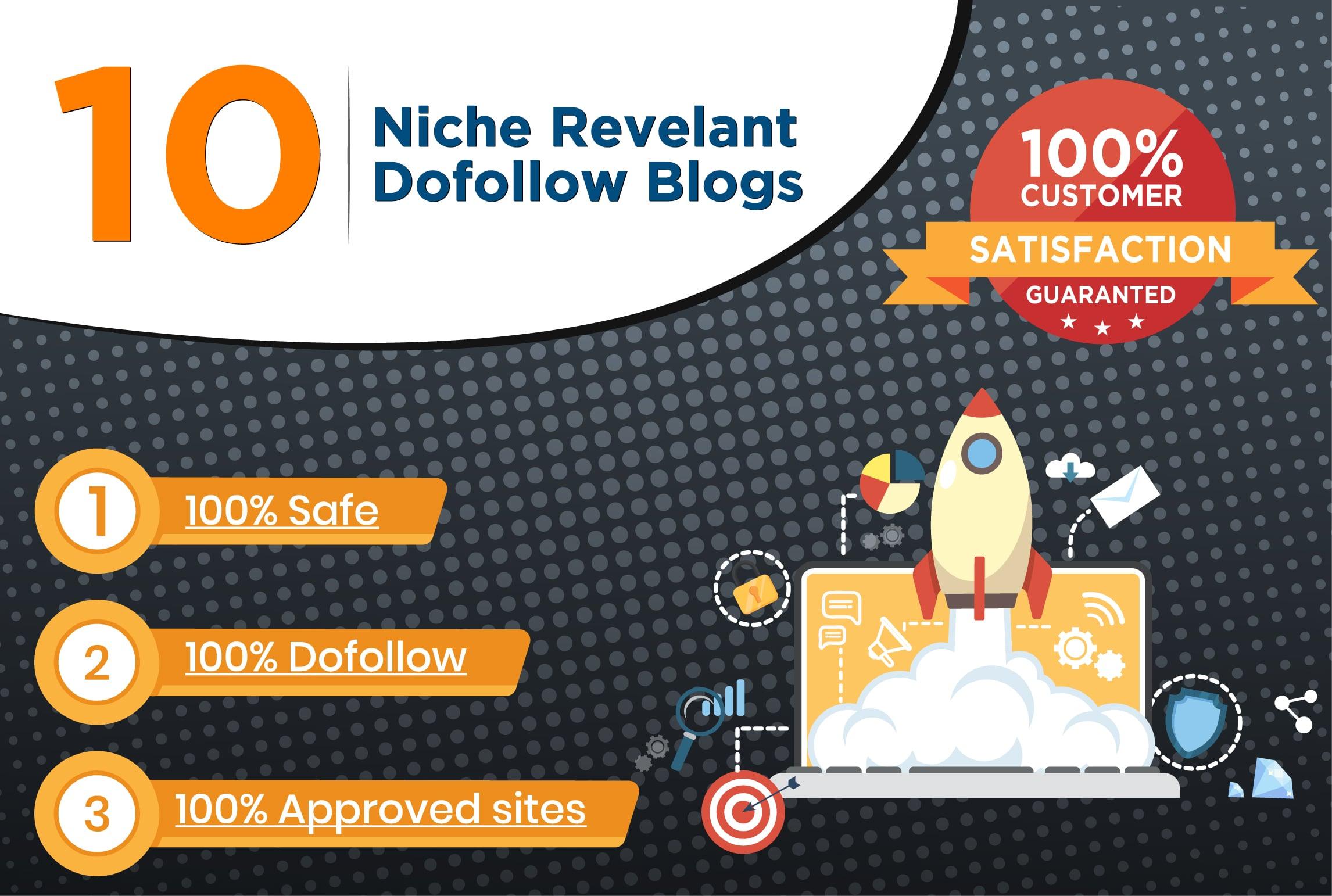 Do manually 10 dofollow high quality niche relevant blog comment backlinks