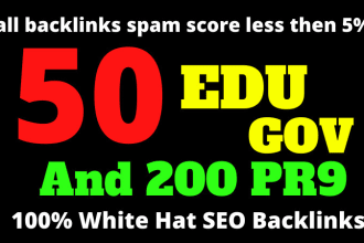do 50 pr9,edu with high trust authority safe link building seo profile backlinks