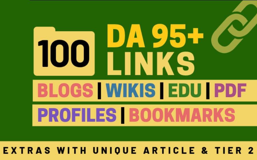 100+ High DA 95+ HQ Links to Ranking Your Website by boost your web authority