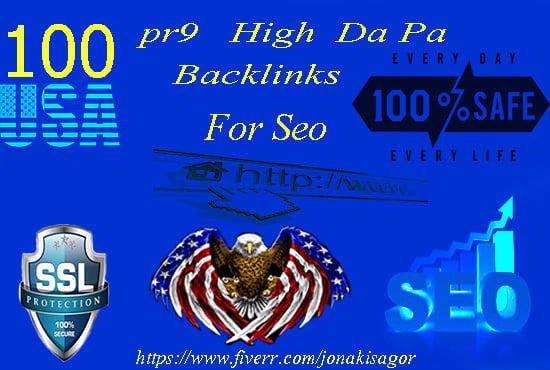  Do 100 USA High Domain Authority Pr9 Backlinks