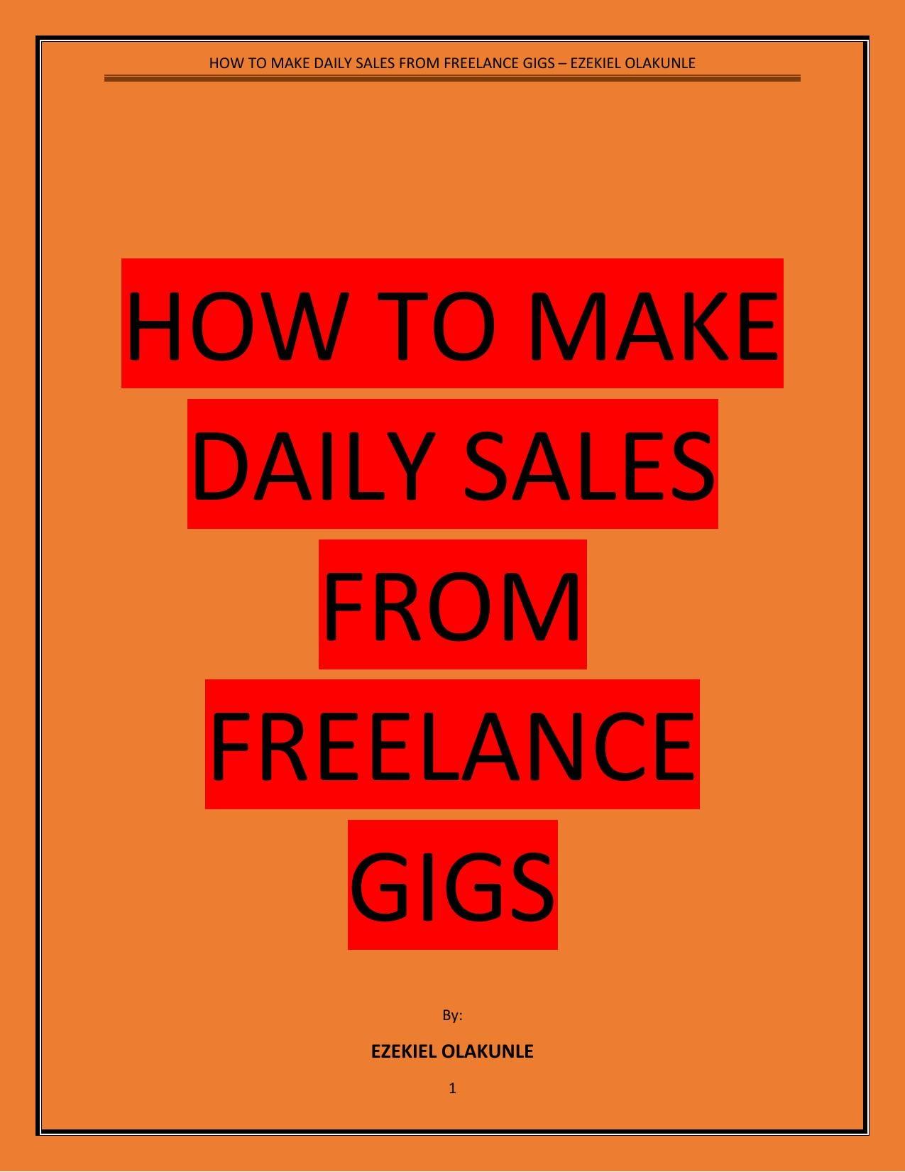 How rank your freelance gig to first page and start making sales daily 