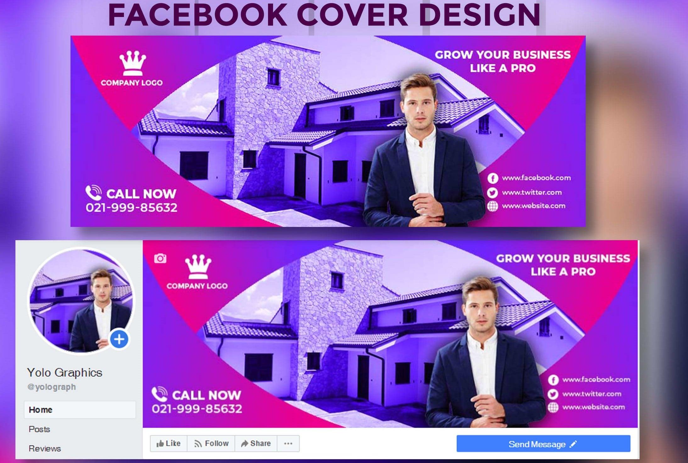 Design Professional Facebook/Instragram/twitter Cover Photo Banner
