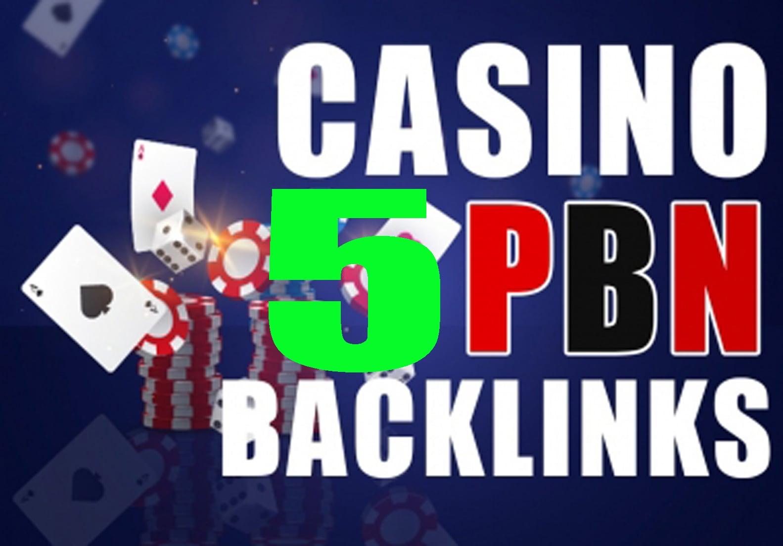 5 PBN Links Casino/Gambling/Poker sites From Top Casino site