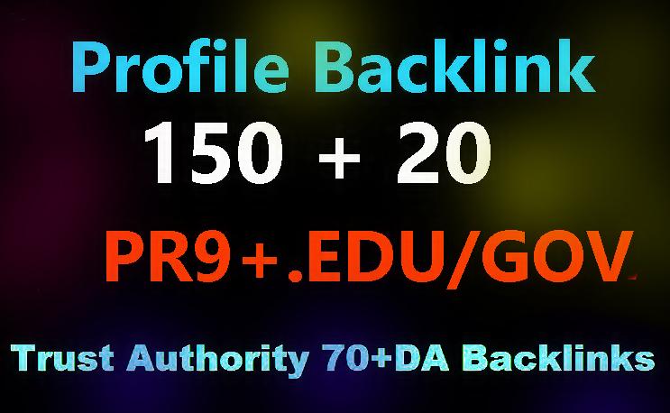 I will Manually Do - 150 Pr9 + 20 Edu-Gov High Domains Authority Safe Seo Backlinks From