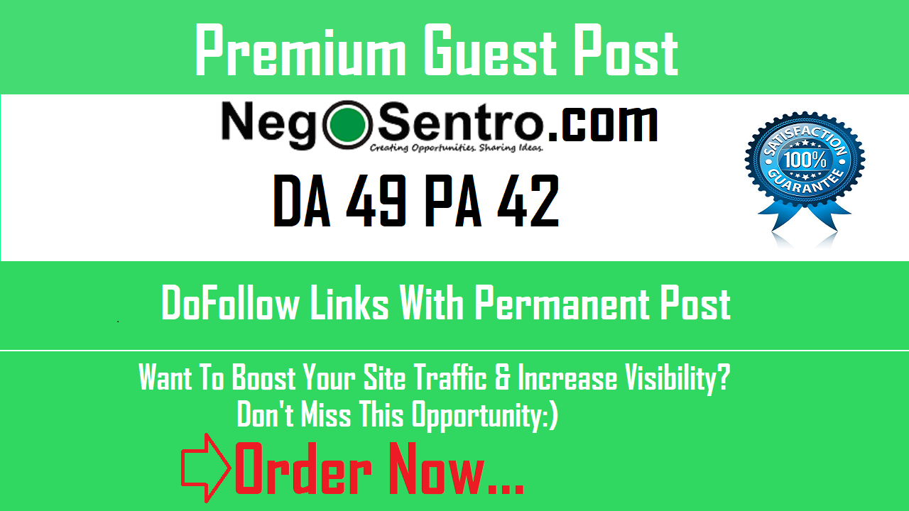 Publish Guest Post On Negosentro - Negosentro.Com - DA48