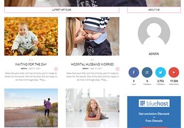 I will create you a baby world niche website for your affiliate programs