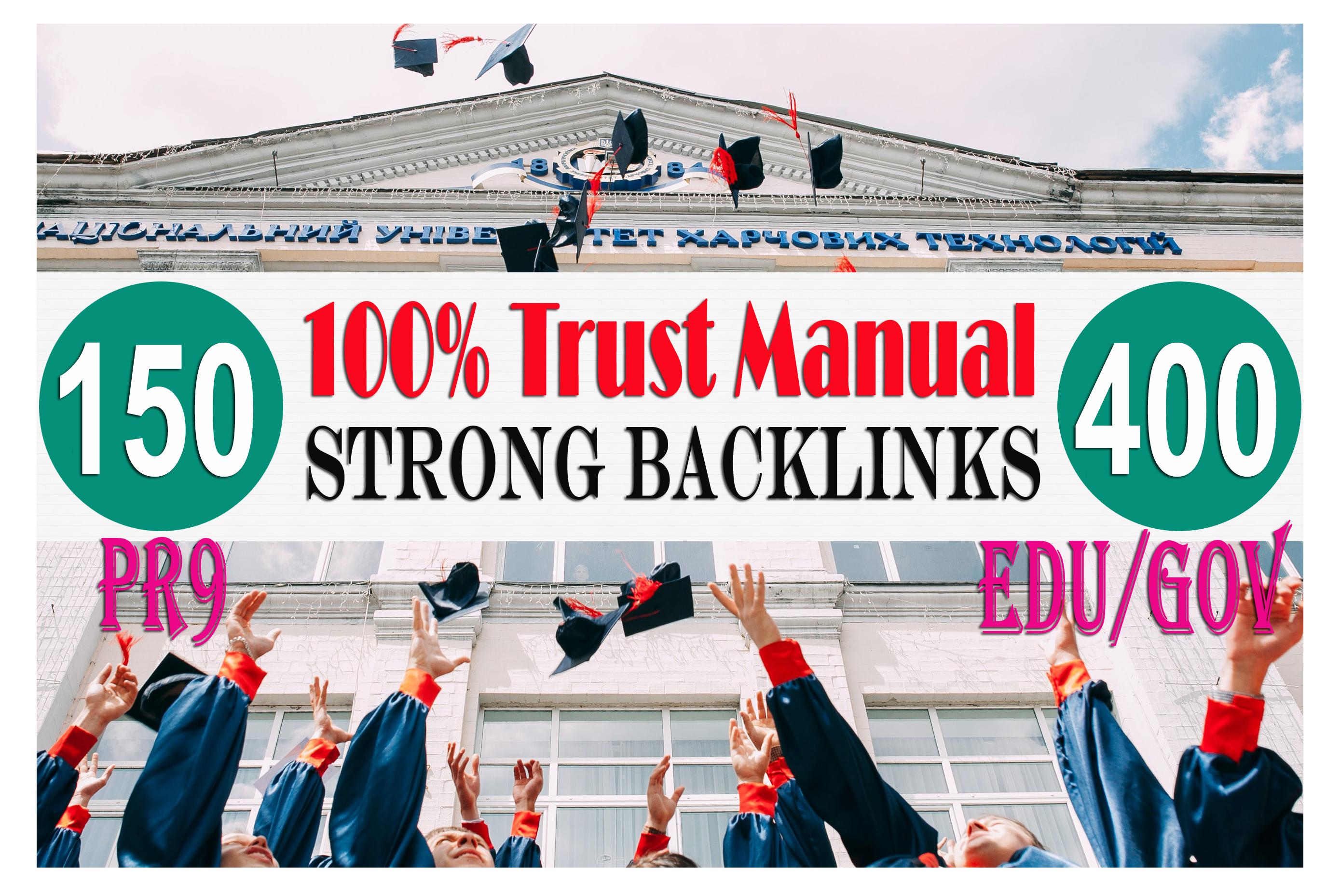 i will create 150 pr9 and 400 EDU GOV All Unique domains Backlinks