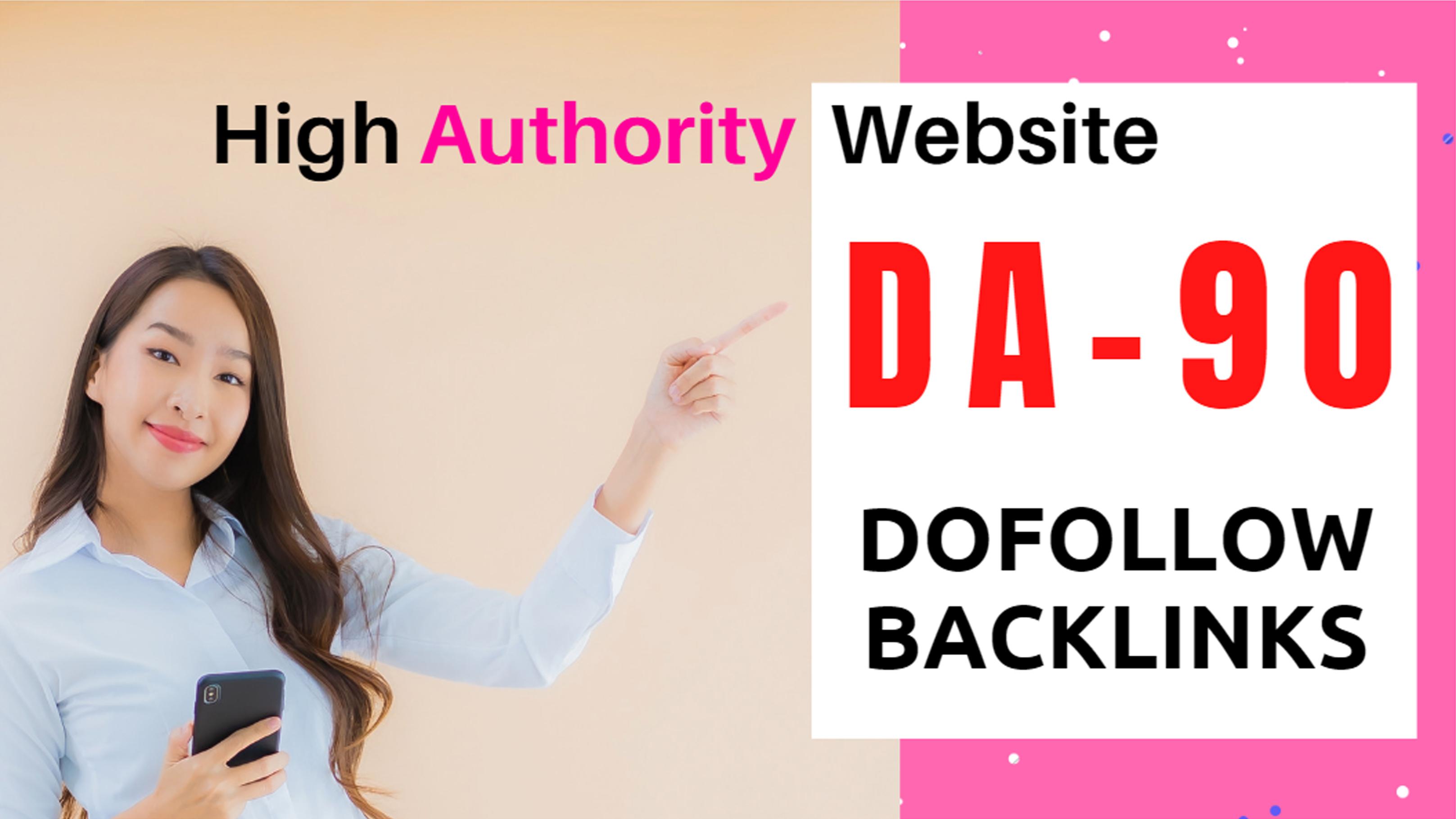 I will provide 200 high da-90 dofollow manually backlinks