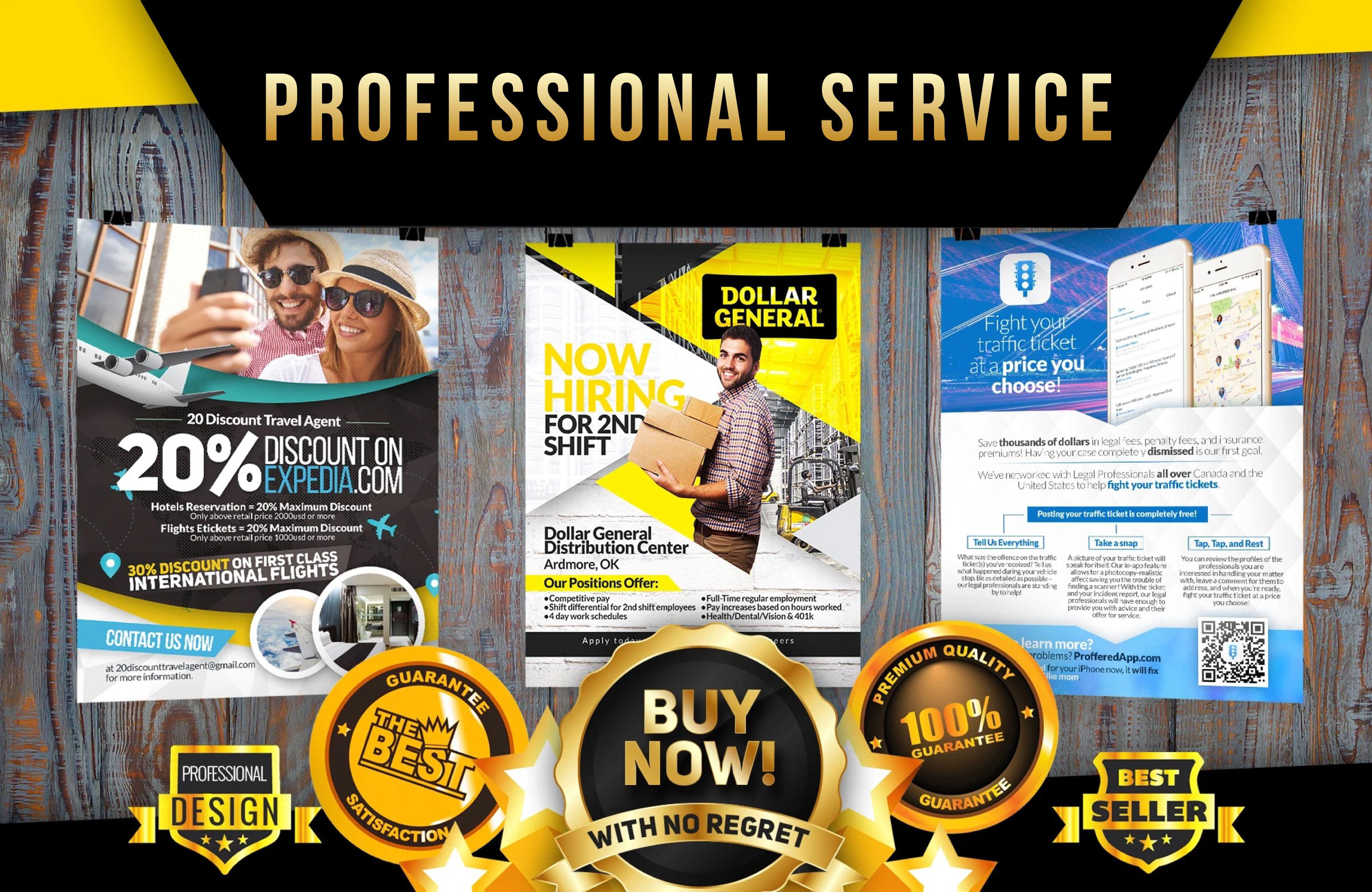 I will design professional flyer/poster/brochure or social media ad 