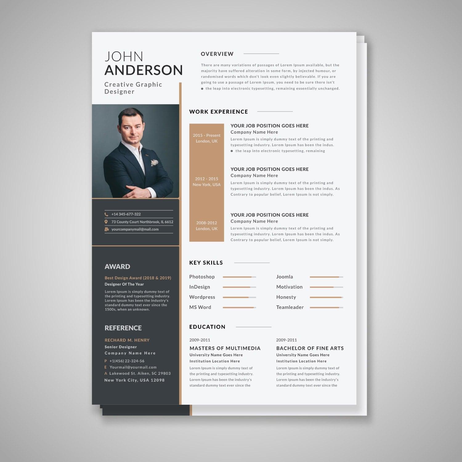 Make professional cv, resume and portfolio design