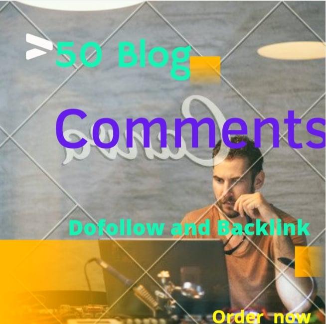 I will 50 unique domain seo service Blog Comment and Backlinks