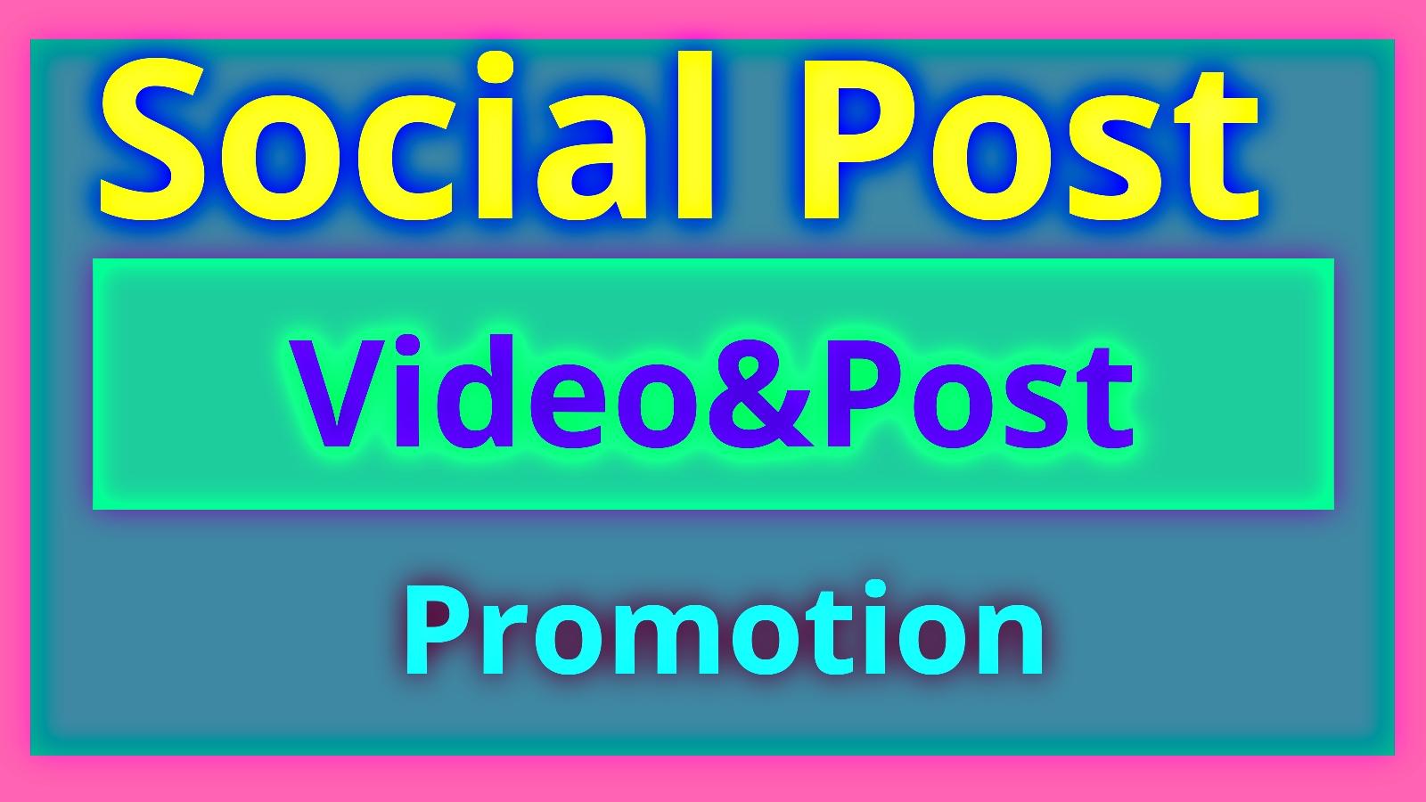 Organic real video and post promotion via worldwide active user